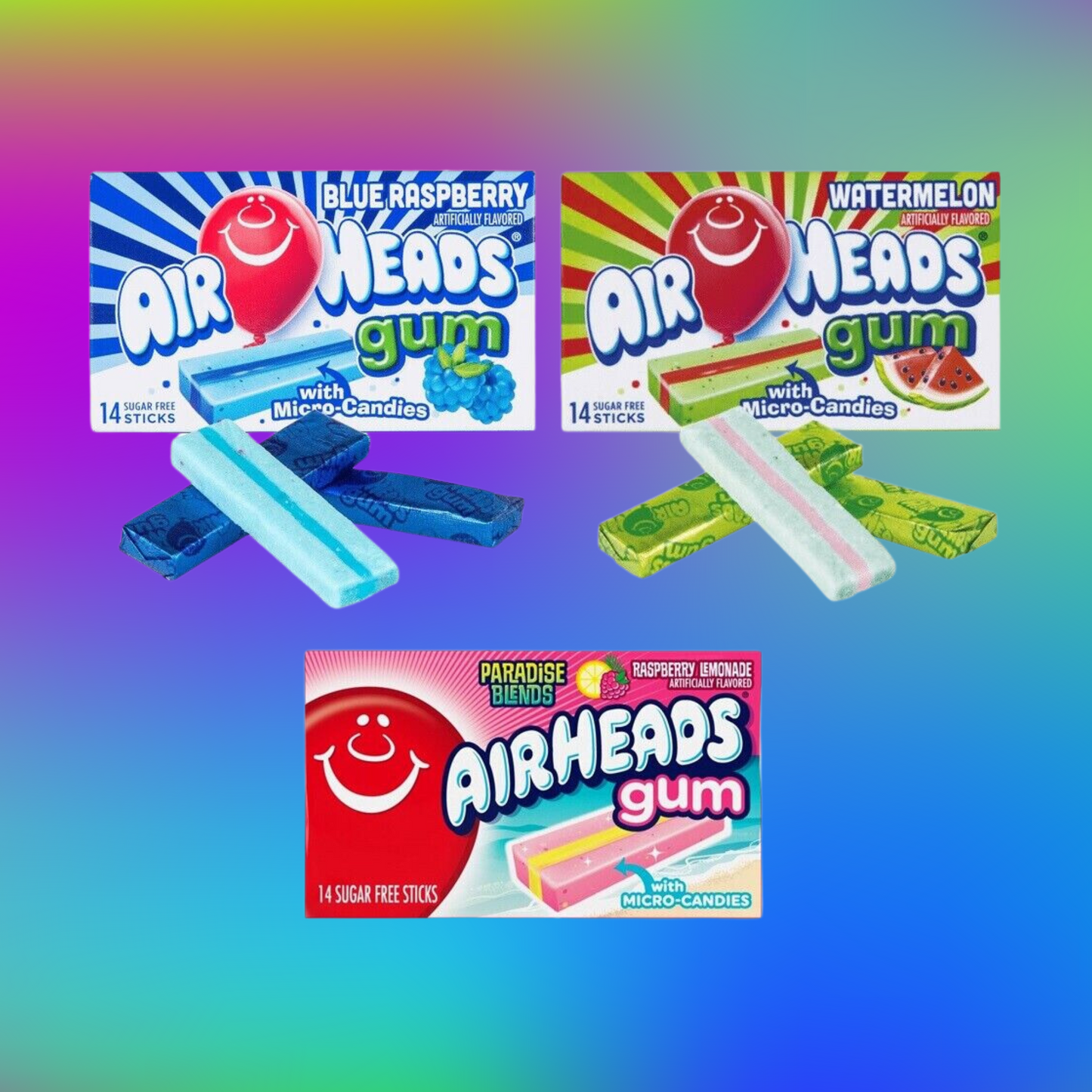 Airheads Gum - Watermelon (USA)